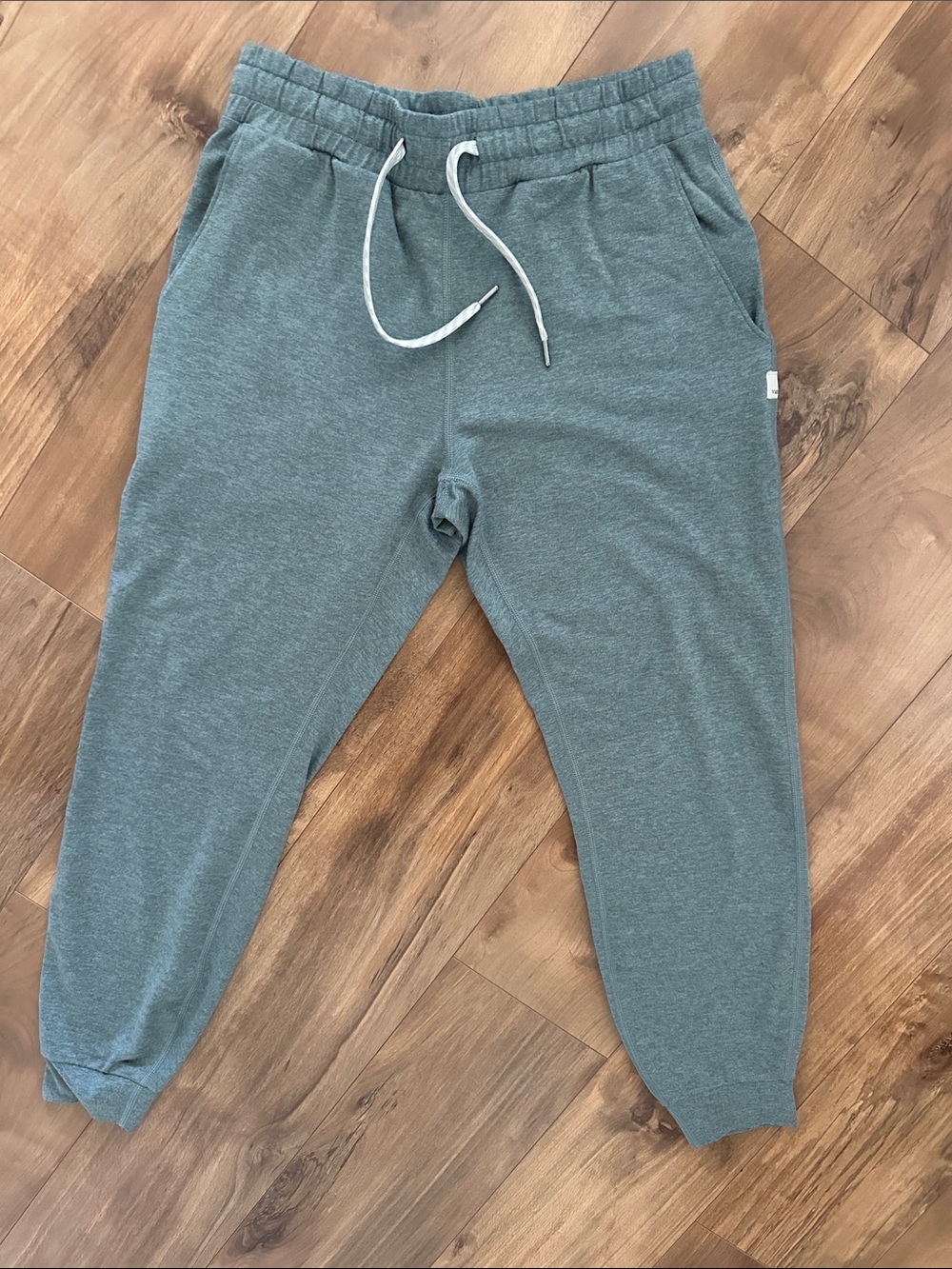 Vuori Heather Teal Track Joggers with Drawstring